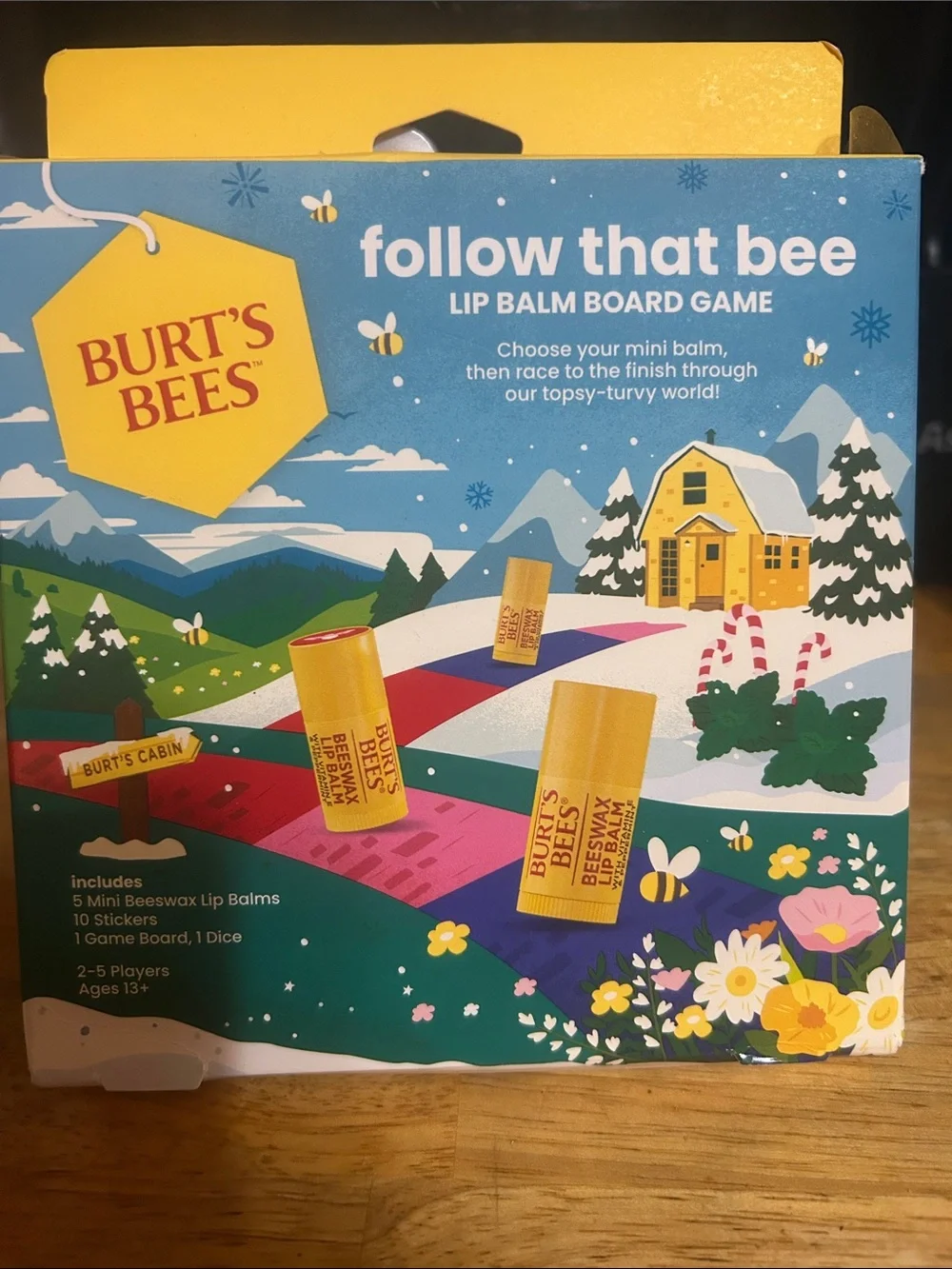 Burt's Bees Follow That Bee Game Box - Yellow & Blue